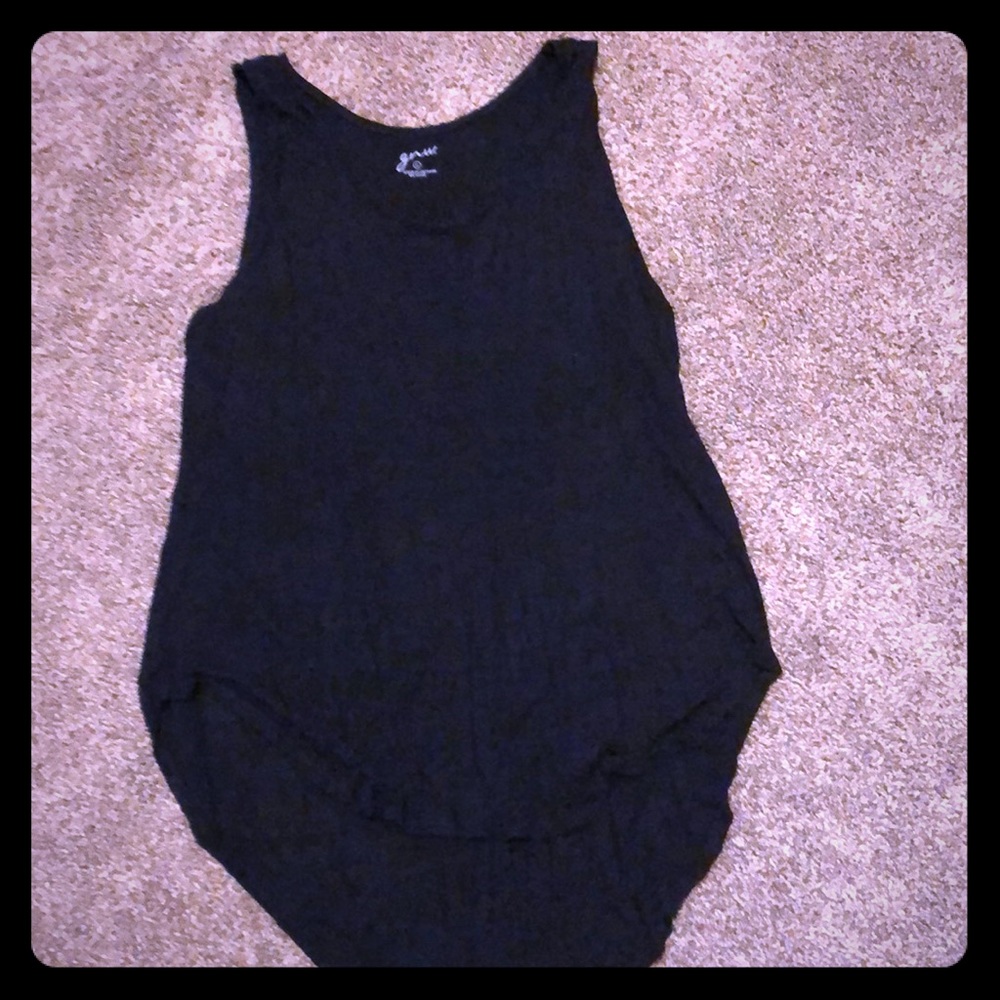 Black high low tank top